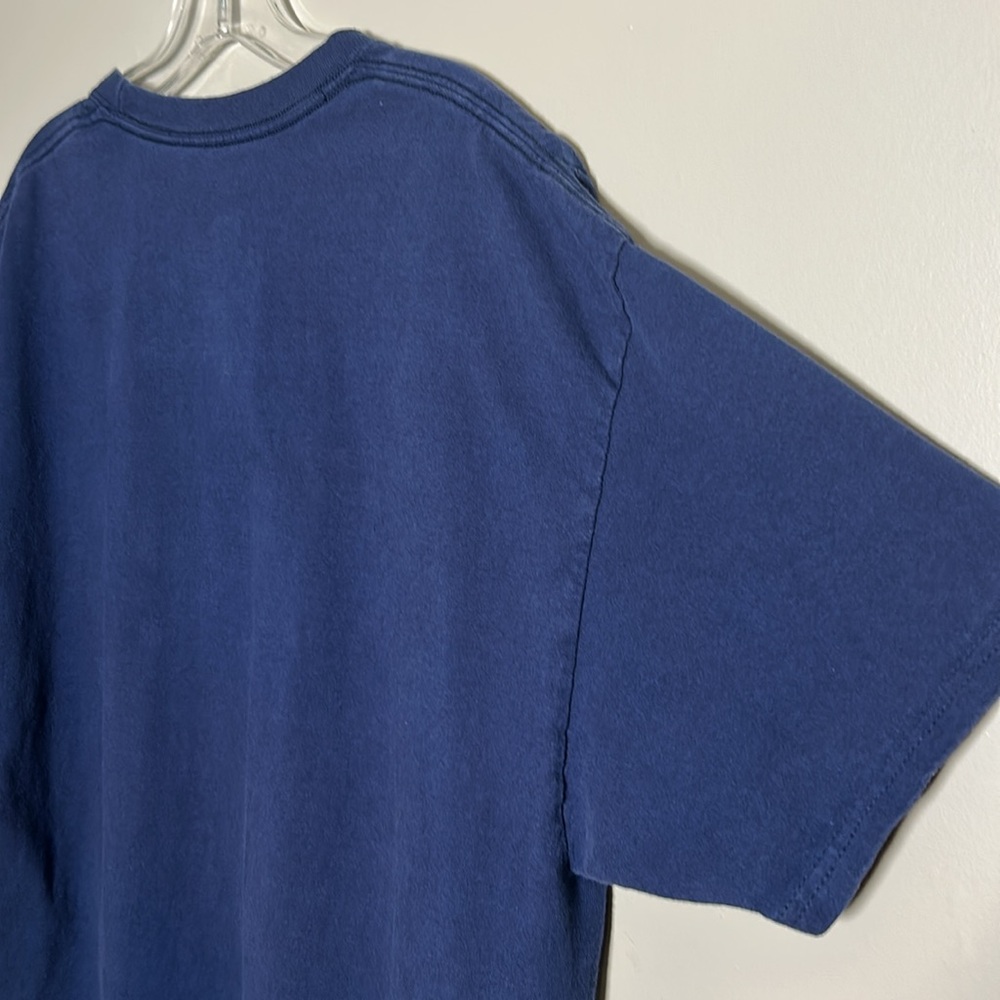 Bush’s Best Baked Beans Navy Blue Hanes Crew Neck Short Sleeve Shirt Size XL - Picture 8 of 9